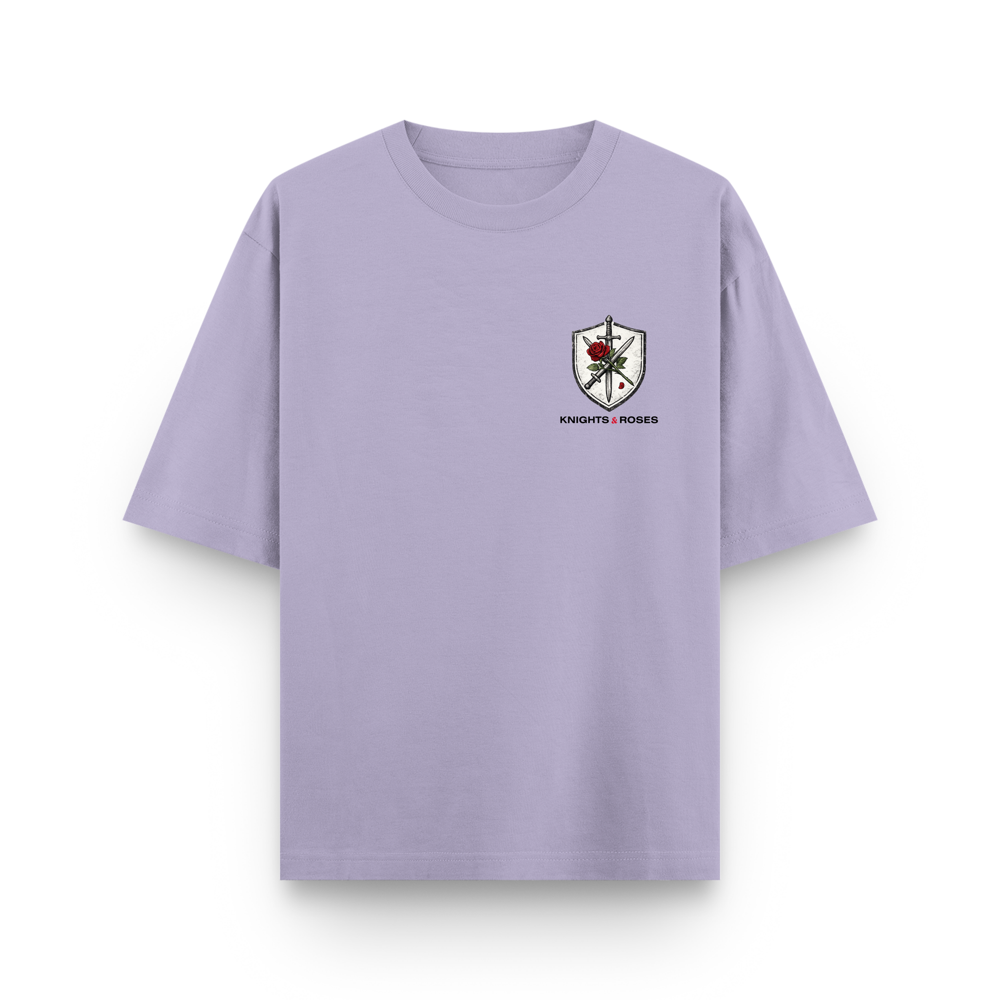 Knight & Rose Oversized Lavender Streetwear T-Shirt