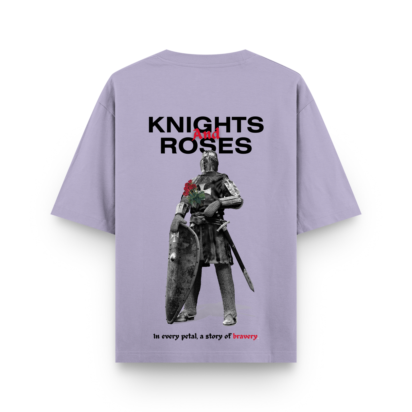 Knight & Rose Oversized Lavender Streetwear T-Shirt