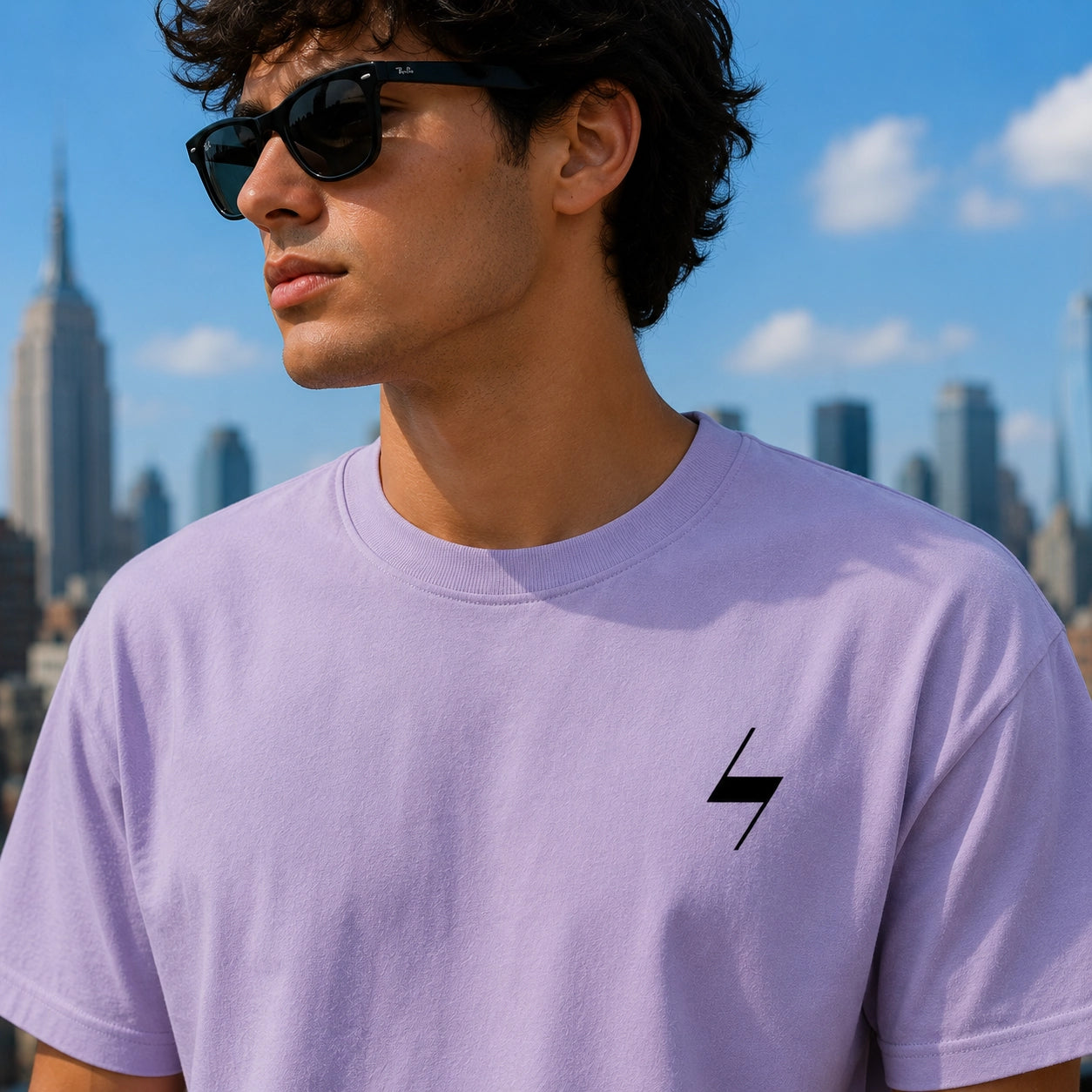 Lavender Signature Oversized Cotton Unisex T shirt