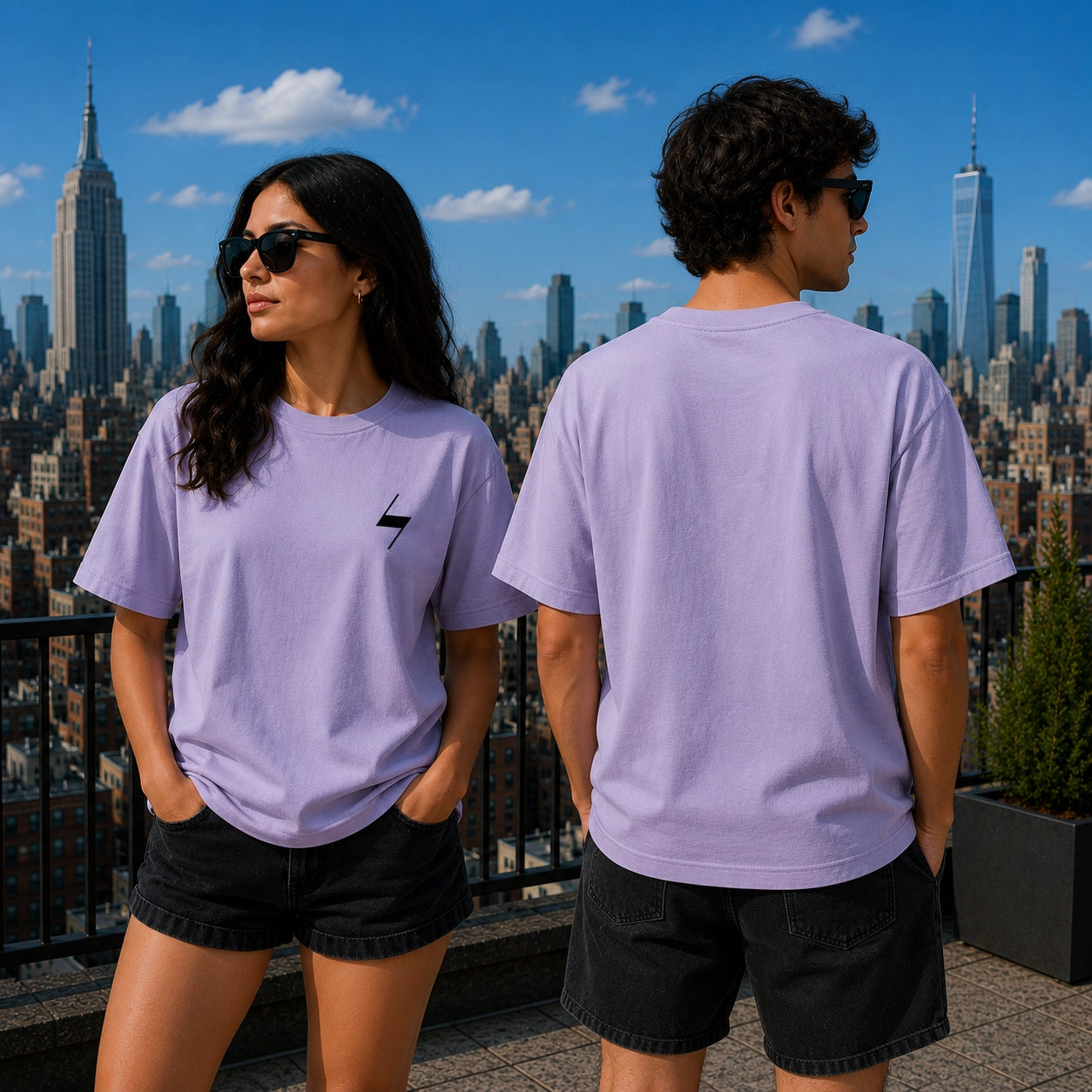 Lavender Signature Oversized Cotton Unisex T shirt