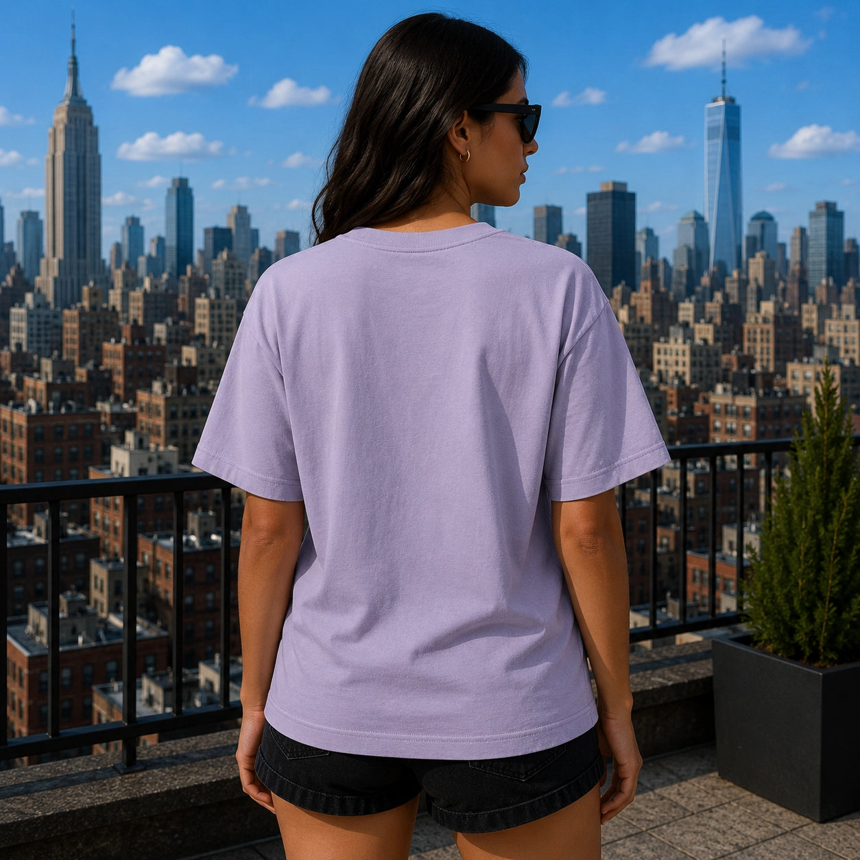 Lavender Signature Oversized Cotton Unisex T shirt