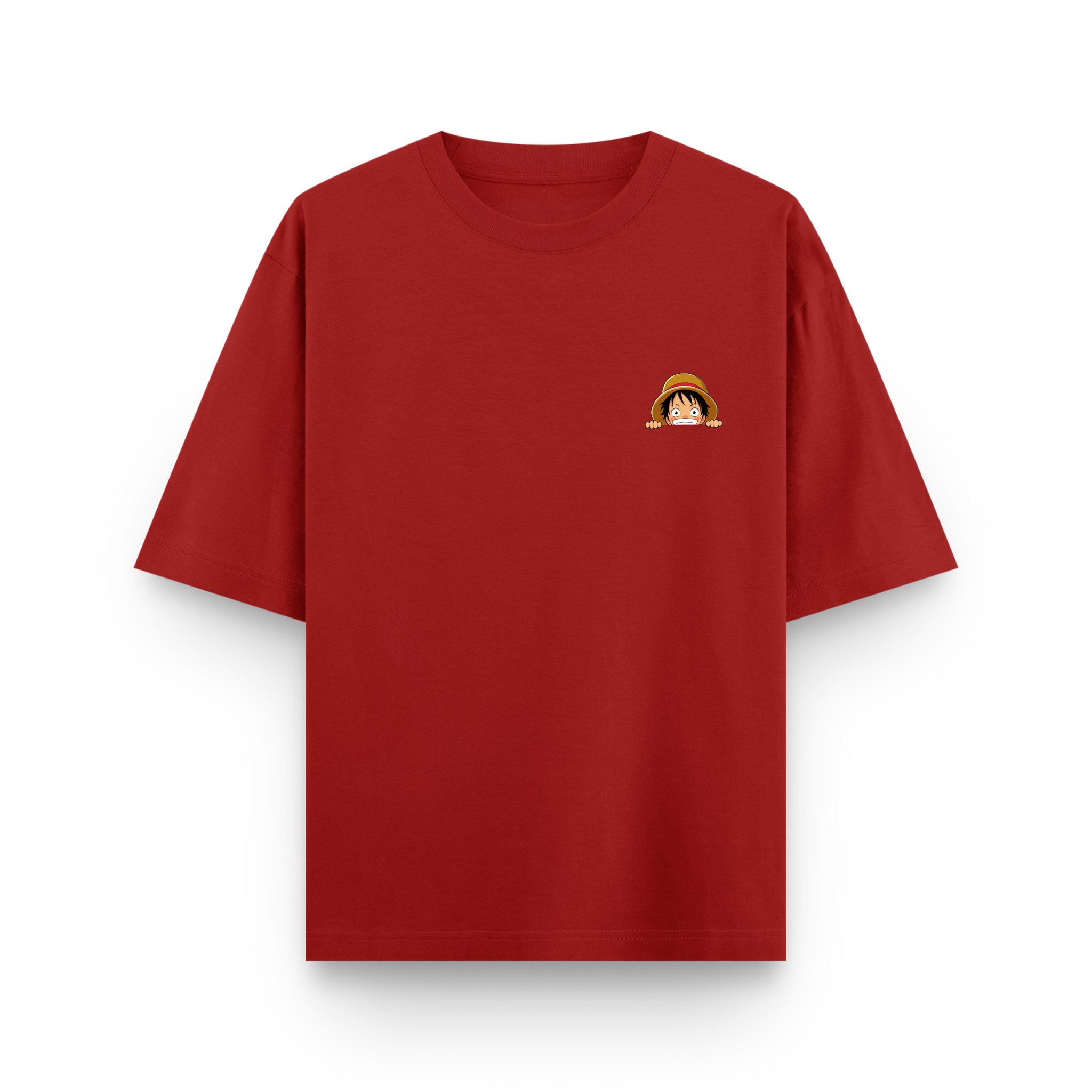Luffy Classic Oversized Red Anime T-Shirt