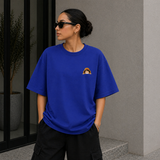 Luffy Classic Oversized Royal Blue Anime T-Shirt