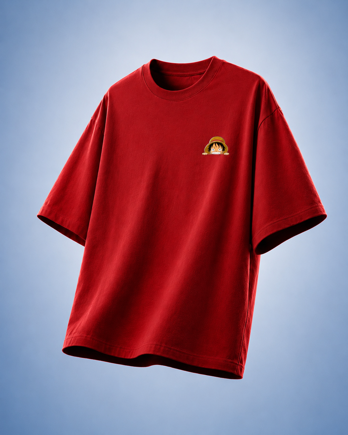 Luffy Gear 5 Streetwear Oversized Red T-Shirt