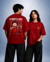 Luffy Gear 5 Streetwear Oversized Red T-Shirt
