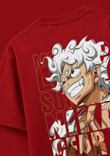 Luffy Gear 5 Streetwear Oversized Red T-Shirt