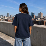 Navy Blue Signature Oversized Cotton Unisex T shirt