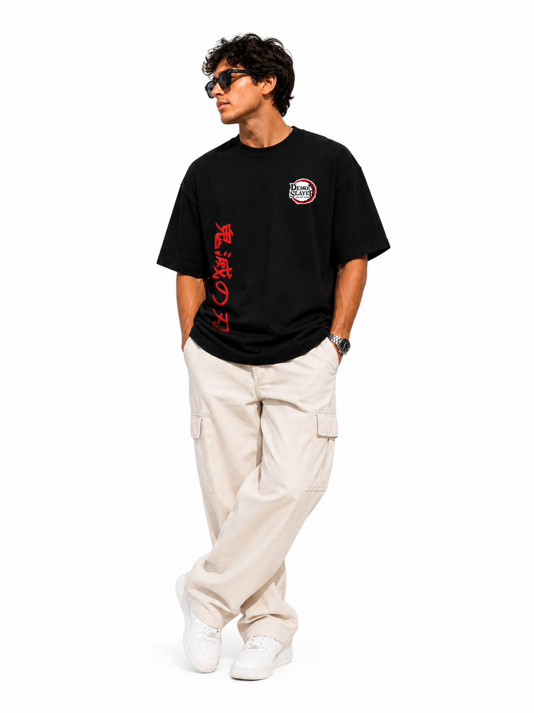 Nezuko Japanese Black Graphic Oversized T-shirt