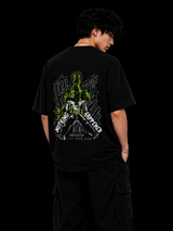 Nothing Happened Zoro Black Oversized Anime T-shirt