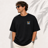 Pirate King Luffy Oversized Black Graphic T-Shirt