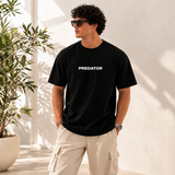 Predator Spider Oversized Black Graphic T-Shirt