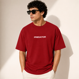 Predator Spider Oversized Red Graphic T-Shirt