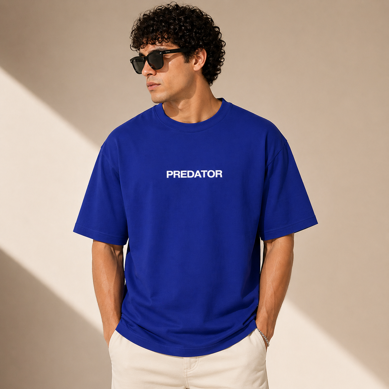 Predator Spider Oversized Royal Blue T-Shirt