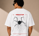 Predator Spider Oversized White Graphic T-Shirt