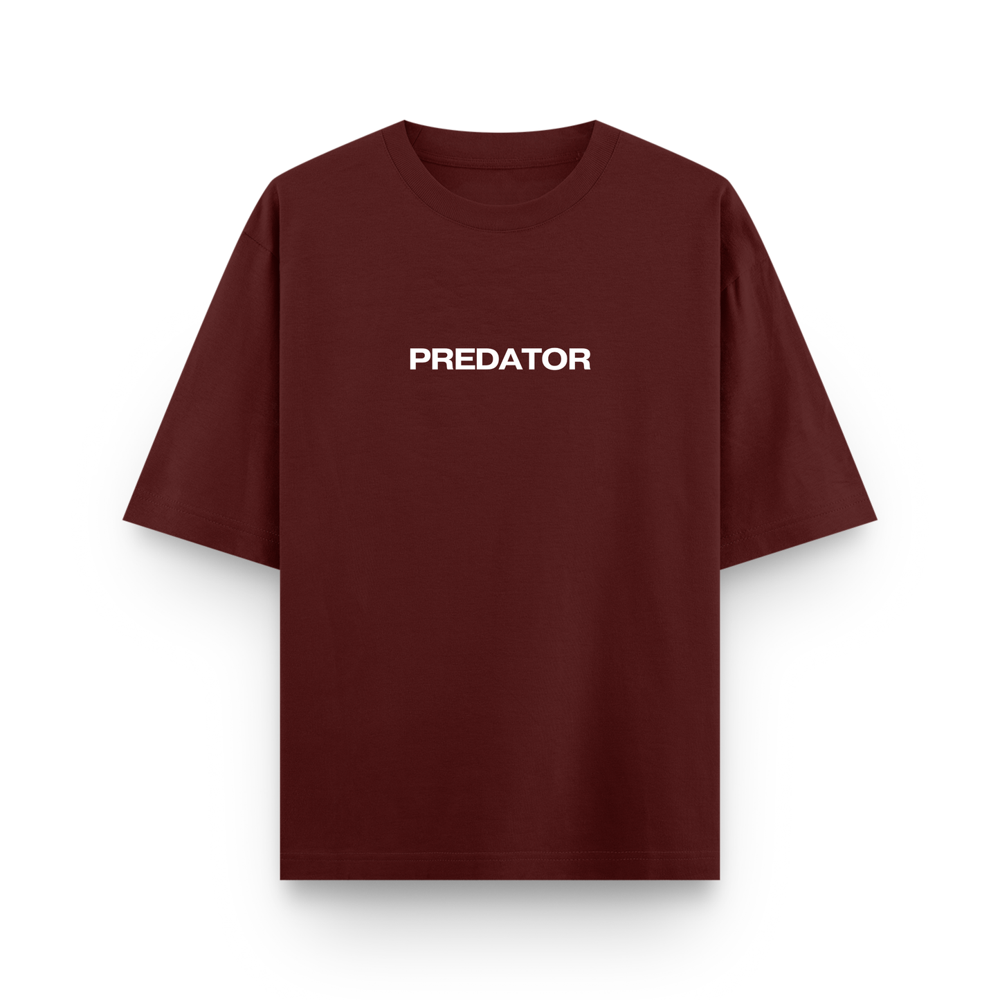 Predator Spider Oversized Maroon Graphic T-Shirt