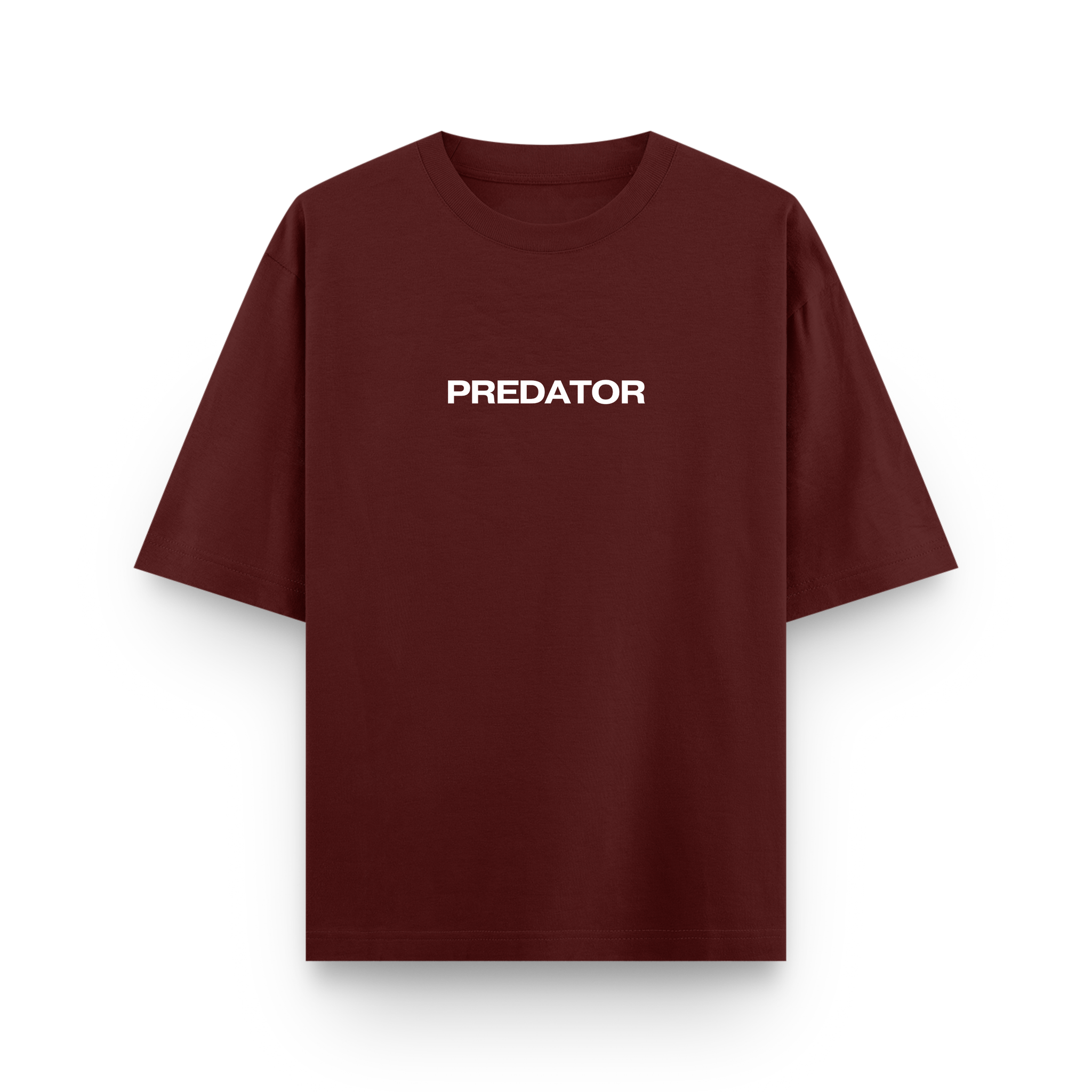 Predator Spider Oversized Maroon Graphic T-Shirt