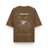 Predator Spider Oversized Brown Graphic T-Shirt