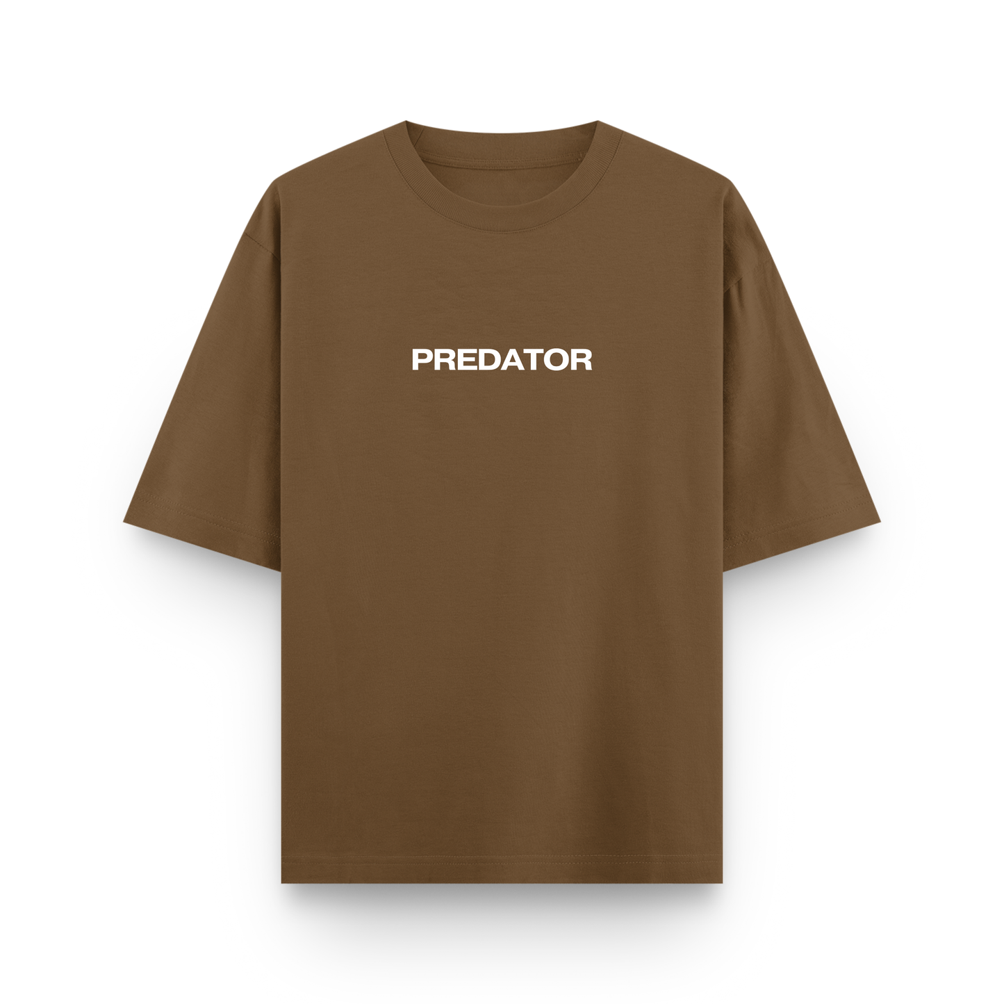 Predator Spider Oversized Brown Graphic T-Shirt