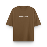 Predator Spider Oversized Brown Graphic T-Shirt