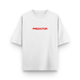 Predator Spider Oversized White Graphic T-Shirt