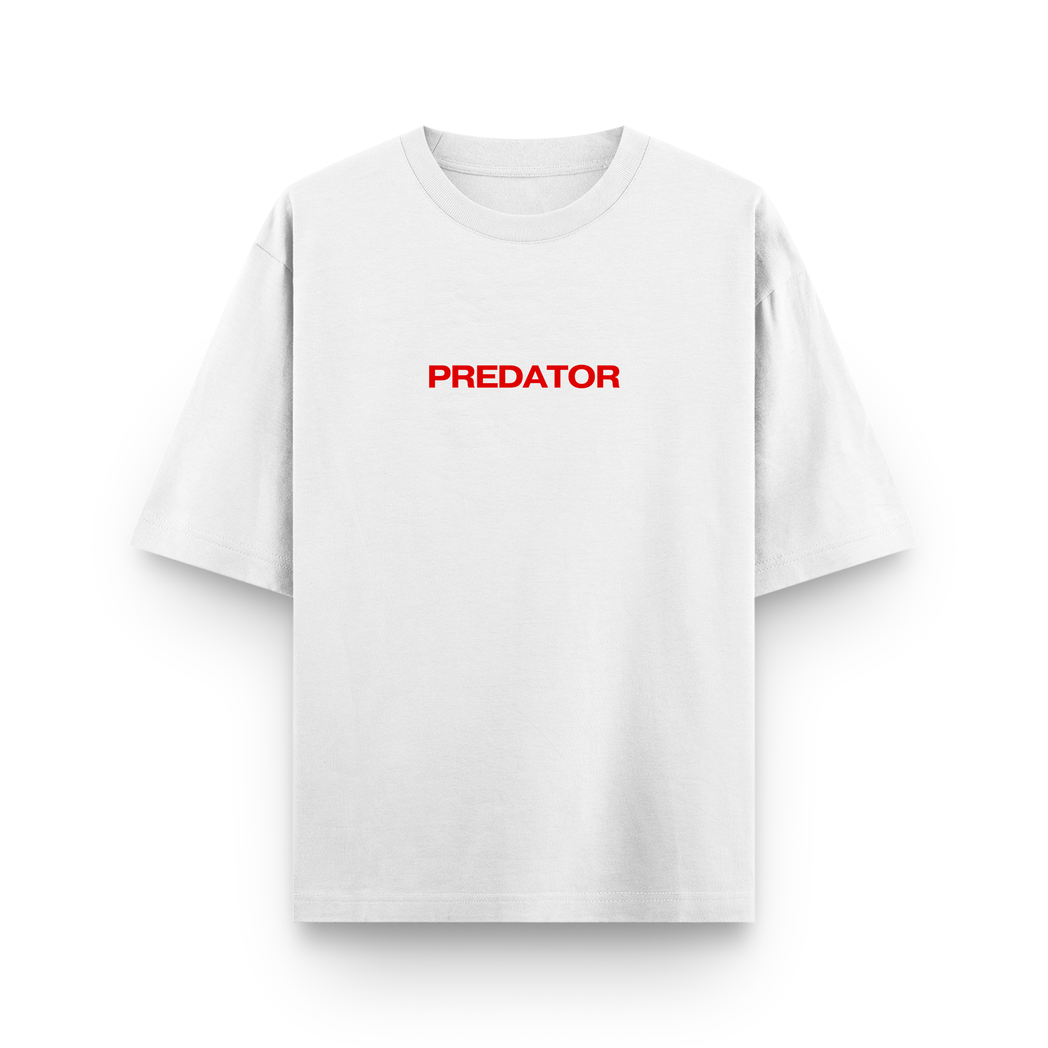 Predator Spider Oversized White Graphic T-Shirt