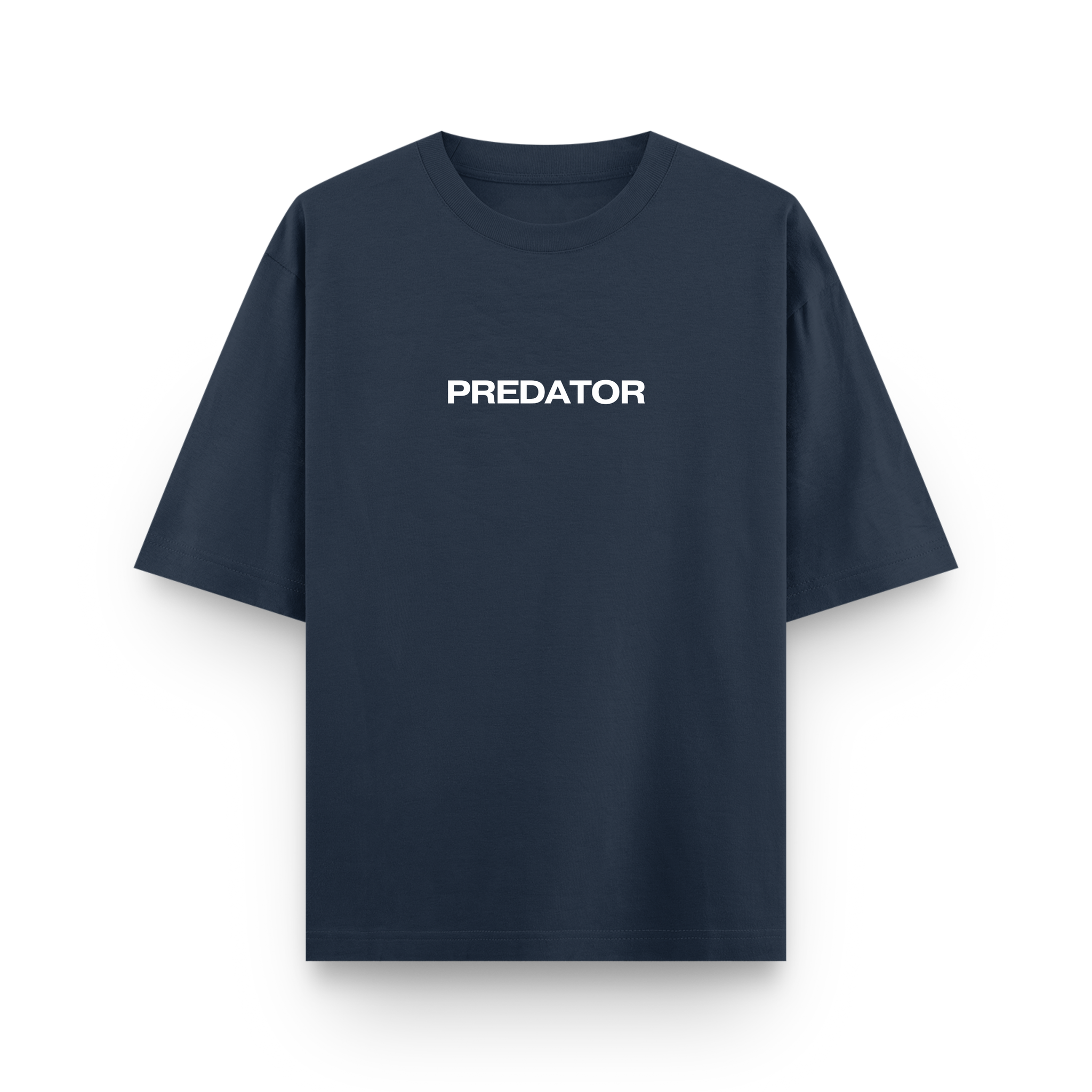 Predator Spider Oversized Navy Blue Graphic T-Shirt