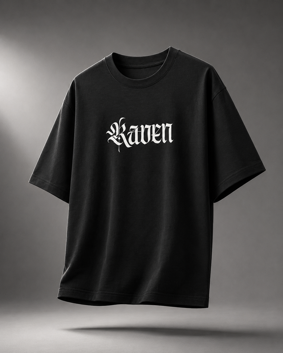 Raven Legacy Black Oversized Graphic T shirt