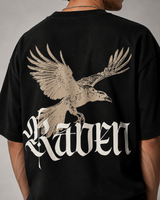 Raven Legacy Black Oversized Graphic T shirt