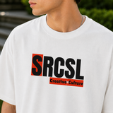 SRCSL Creative Culture Oversized Logo T shirt White