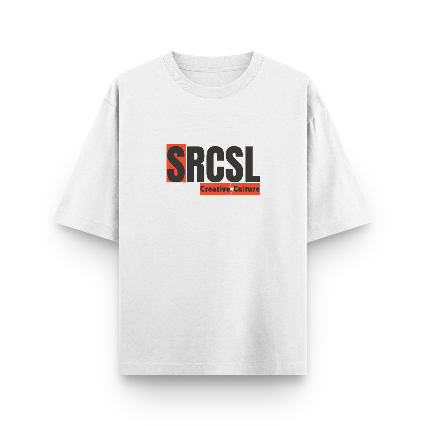 SRCSL Creative Culture Oversized Logo T shirt White