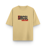 SRCSL Creative Culture Oversized Logo T shirt Beige
