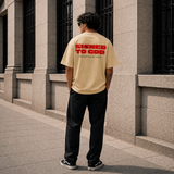 STG Signed to God Oversized Printed Beige T-Shirt