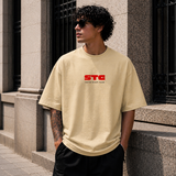 STG Signed to God Oversized Printed Beige T-Shirt