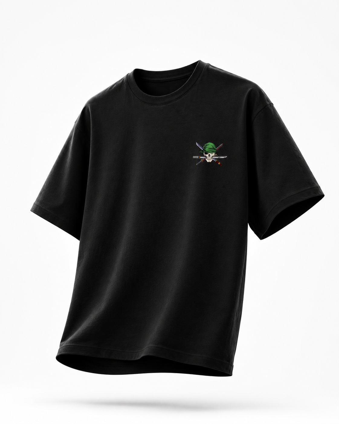 Santoryu Zoro Oversized Black Anime Graphic T-Shirt