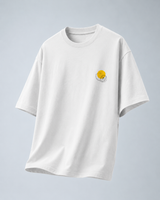 Squeeze The Day Limoncello Oversized White Graphic T shirt