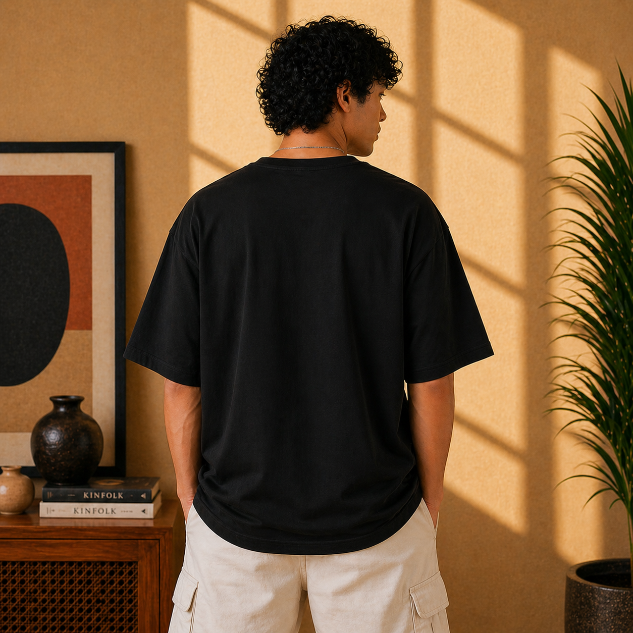 Straw Hat Anime Oversized Black Graphic T-Shirt