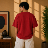 Straw Hat Anime Oversized Red Graphic T-Shirt