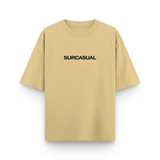 Surcasual Oversized Beige T-Shirt – Premium Cotton Casual Streetwear