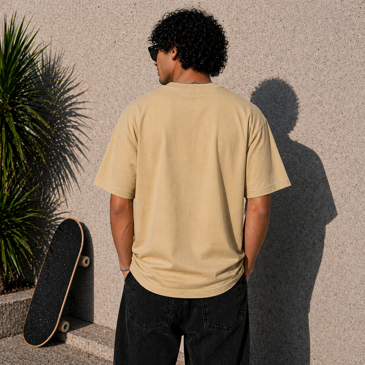 Surcasual Oversized Beige T-Shirt – Premium Cotton Casual Streetwear