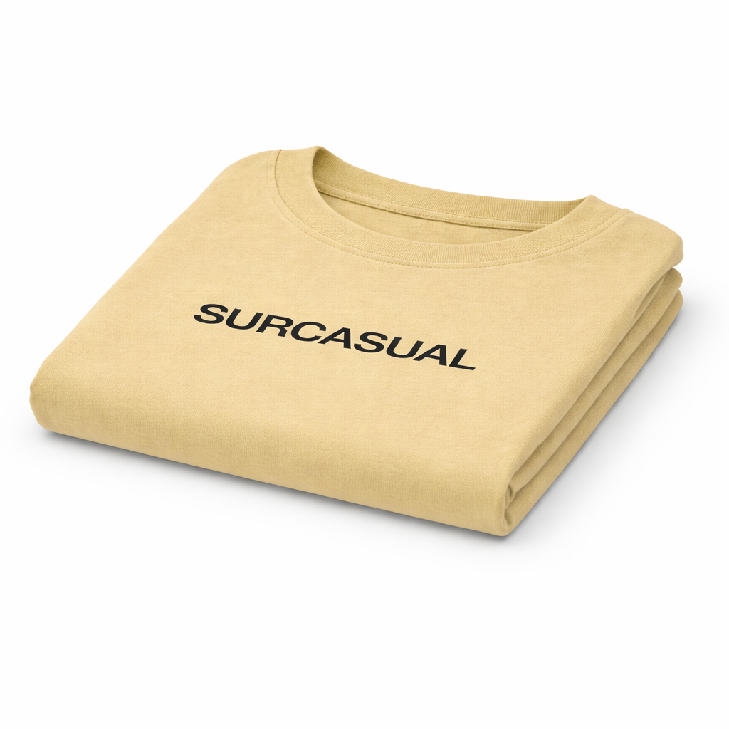 Surcasual Oversized Beige T-Shirt – Premium Cotton Casual Streetwear