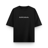 Surcasual Oversized Black T-Shirt – Premium Cotton Casual Streetwear