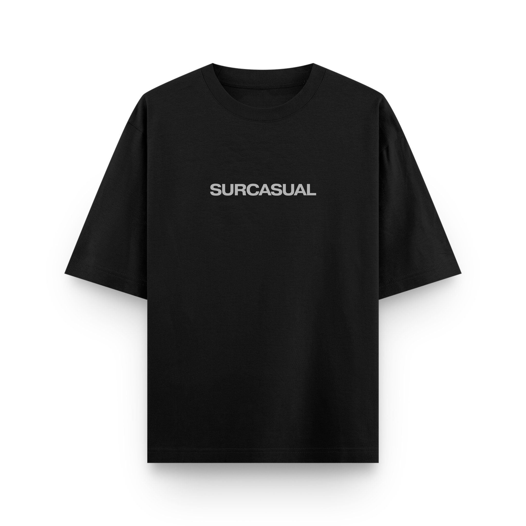 Surcasual Oversized Black T-Shirt – Premium Cotton Casual Streetwear