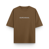Surcasual Oversized Brown T-Shirt Premium Cotton Casual Streetwear