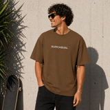 Surcasual Oversized Brown T-Shirt Premium Cotton Casual Streetwear