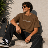 Surcasual Oversized Brown T-Shirt Premium Cotton Casual Streetwear