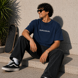 Surcasual Oversized Navy Blue T-Shirt – Premium Cotton Casual Streetwear