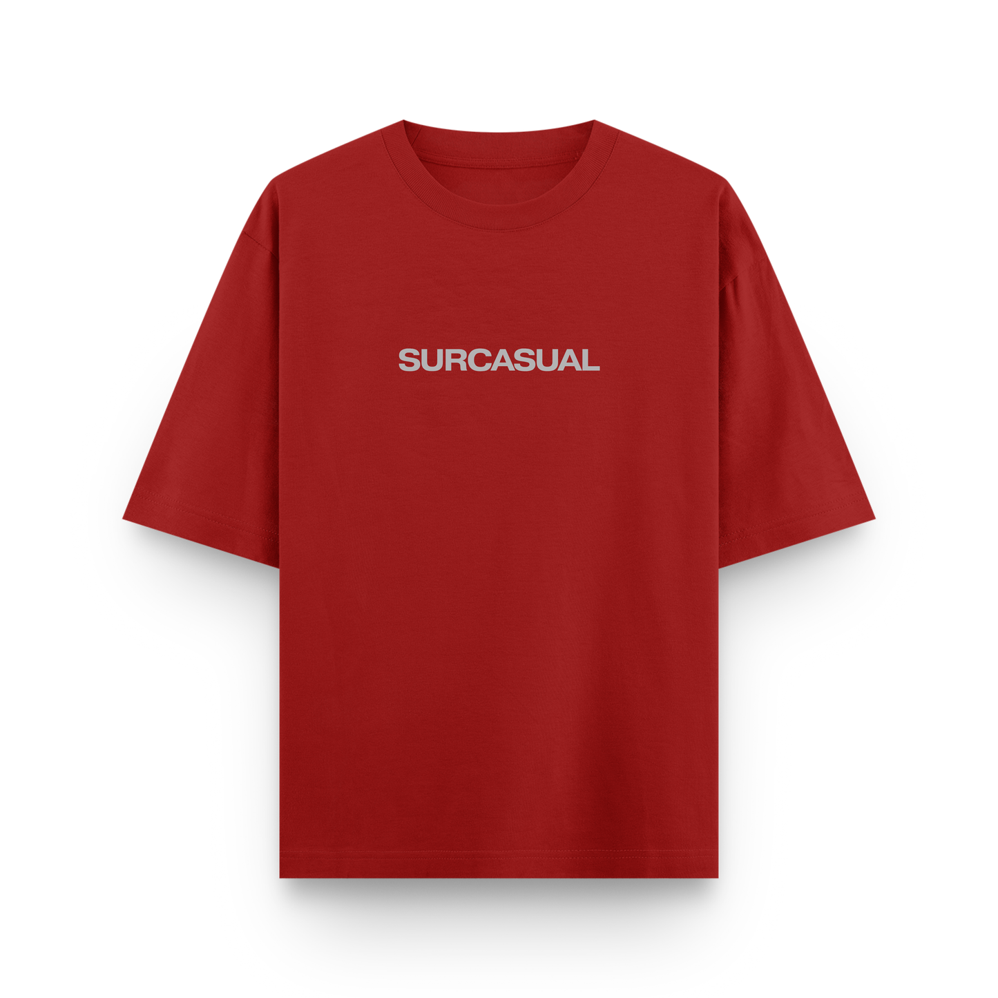 Surcasual Oversized Red T-Shirt – Premium Cotton Casual Streetwear