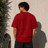 Surcasual Oversized Red T-Shirt – Premium Cotton Casual Streetwear