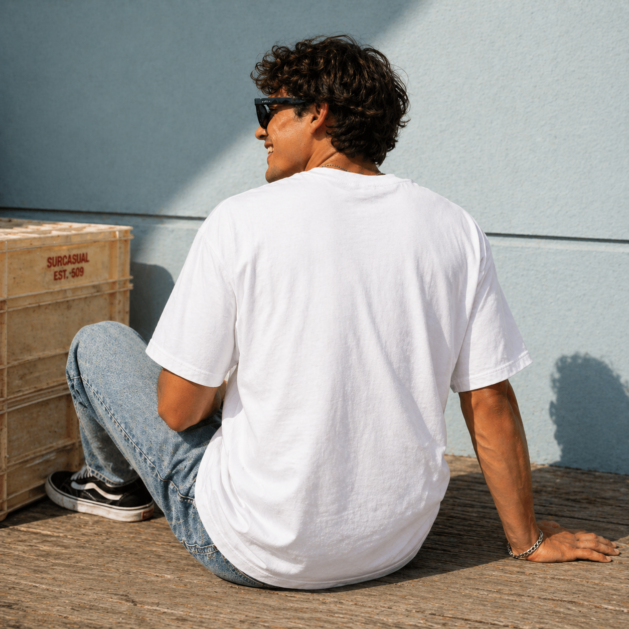 Surcasual Oversized White T-Shirt – Premium Cotton Casual Streetwear