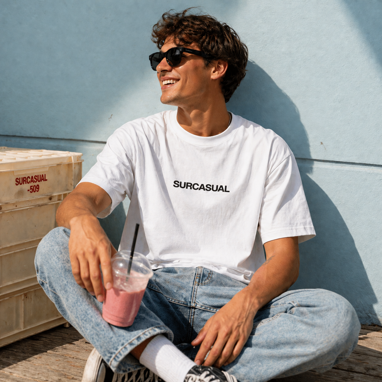 Surcasual Oversized White T-Shirt – Premium Cotton Casual Streetwear